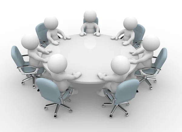 Persone sedute al tavolo delle conferenze — Foto Stock