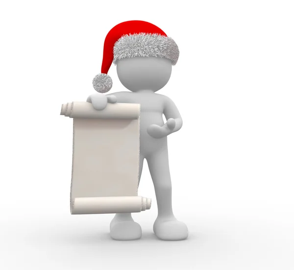 Santa Claus with blank sign — Stock Photo, Image