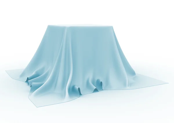 Caixa coberta com toalha de mesa — Fotografia de Stock