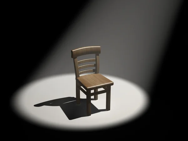 Chair in limelight — Stock Photo, Image