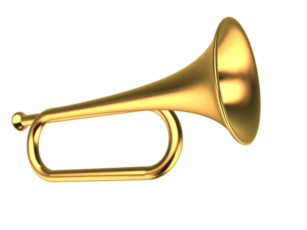 Gold trumpet — Stock Photo, Image