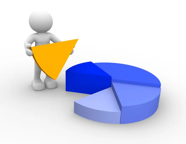 Mänskliga karaktären och diagram — Stockfoto