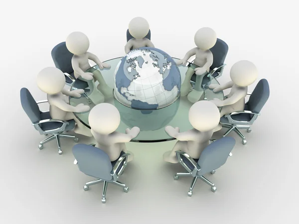 People sitting at conference table — Stock Photo, Image