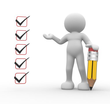 Kişi ile kalem ve denetim listesi