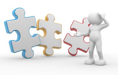 Bulmacanın parçaları olan kişi