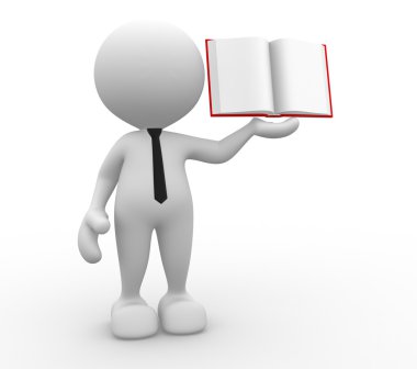 Kişi ve açık kitap