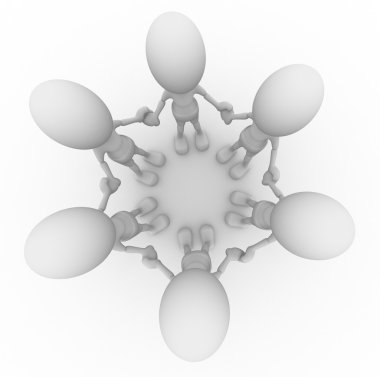 Daire içinde duran adam