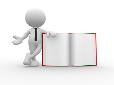 Kişi ve açık kitap