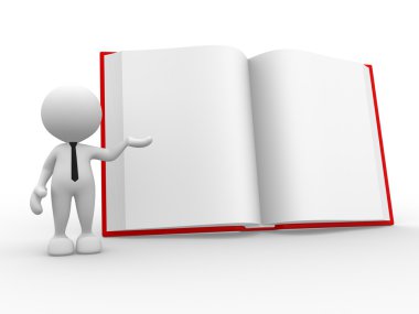 Kişi ve açık kitap