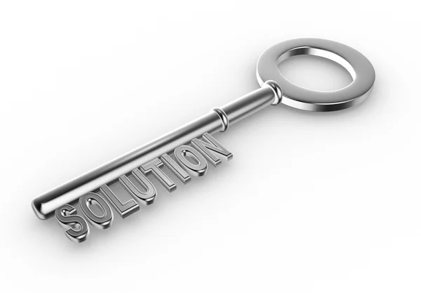 Schlüssel mit Lösungstext — Stockfoto