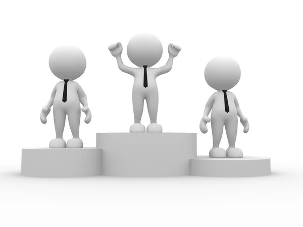 People standing on podium — Stock Photo, Image