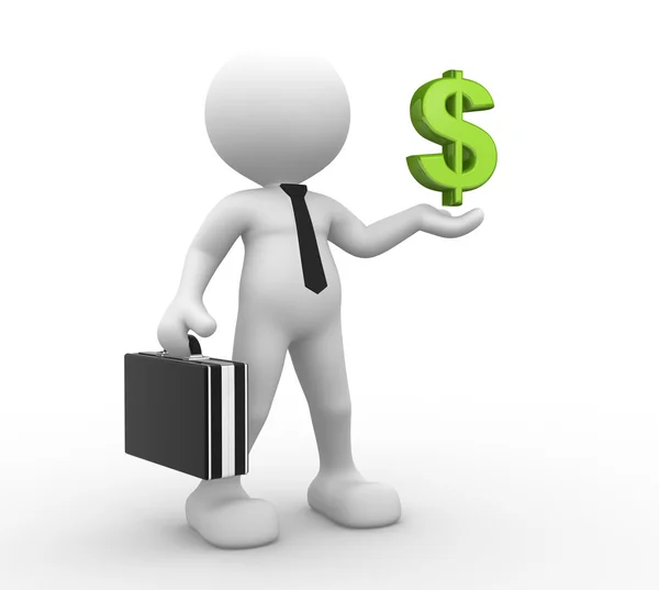 Person with dollar sign — Stock Photo, Image