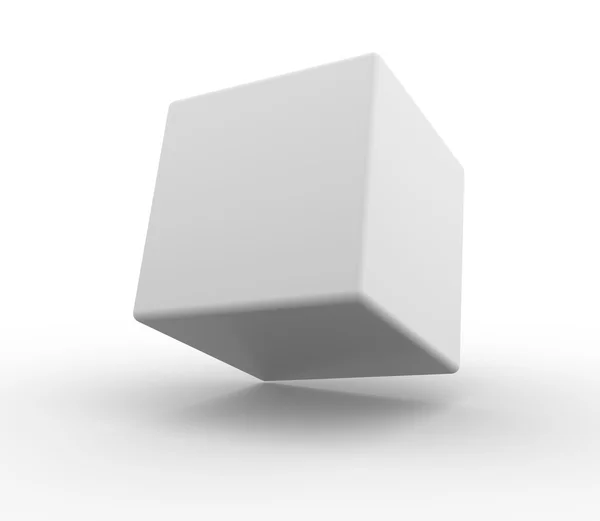 One white cube — Stock Photo, Image