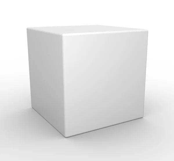 Один белый куб — стоковое фото