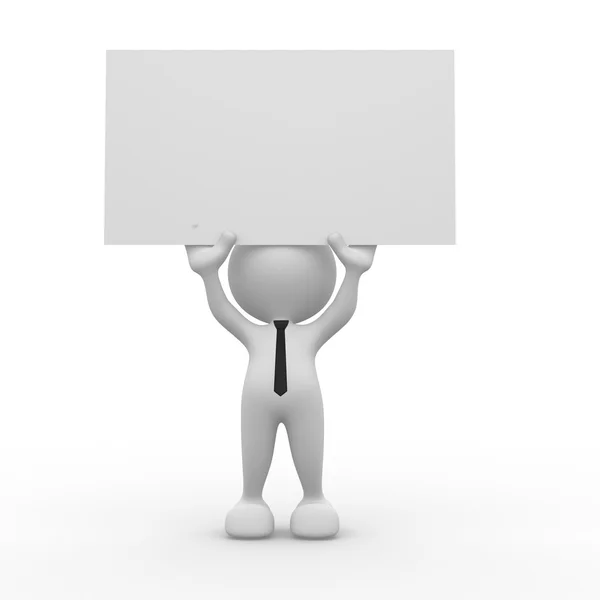 Person holding blank board — Stock Photo, Image