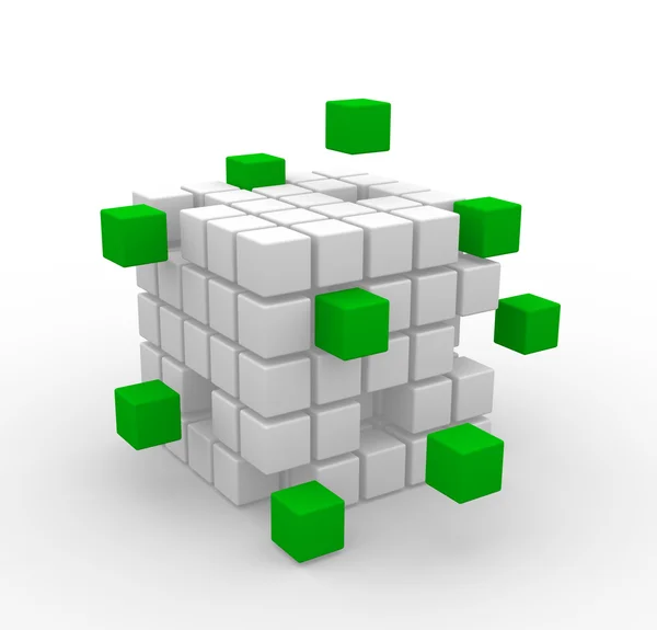 Formas geométricas abstratas de cubos — Fotografia de Stock