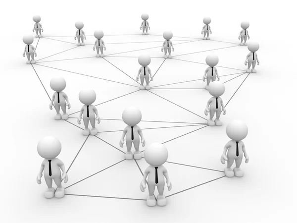 Men arranged in network — Stock Photo, Image