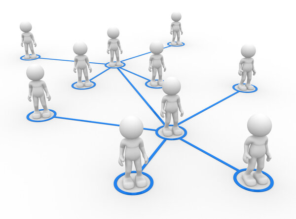 Men arranged in network