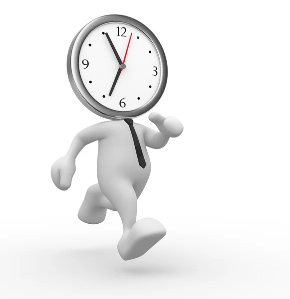 Person running out of time — Stock Photo, Image