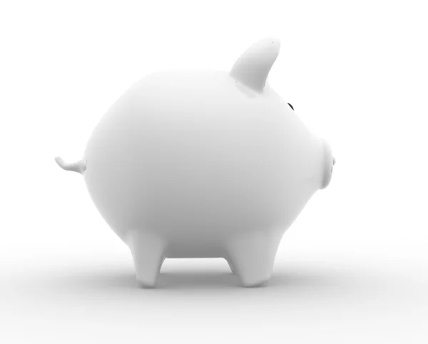 Witte piggy bank — Stockfoto