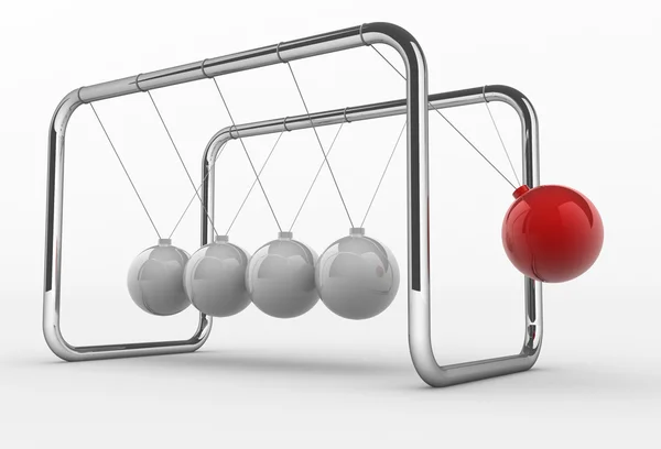 Close up of Newton's cradle — Stock Photo, Image