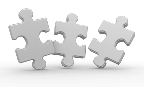 White Puzzle pieces — Stock Photo, Image