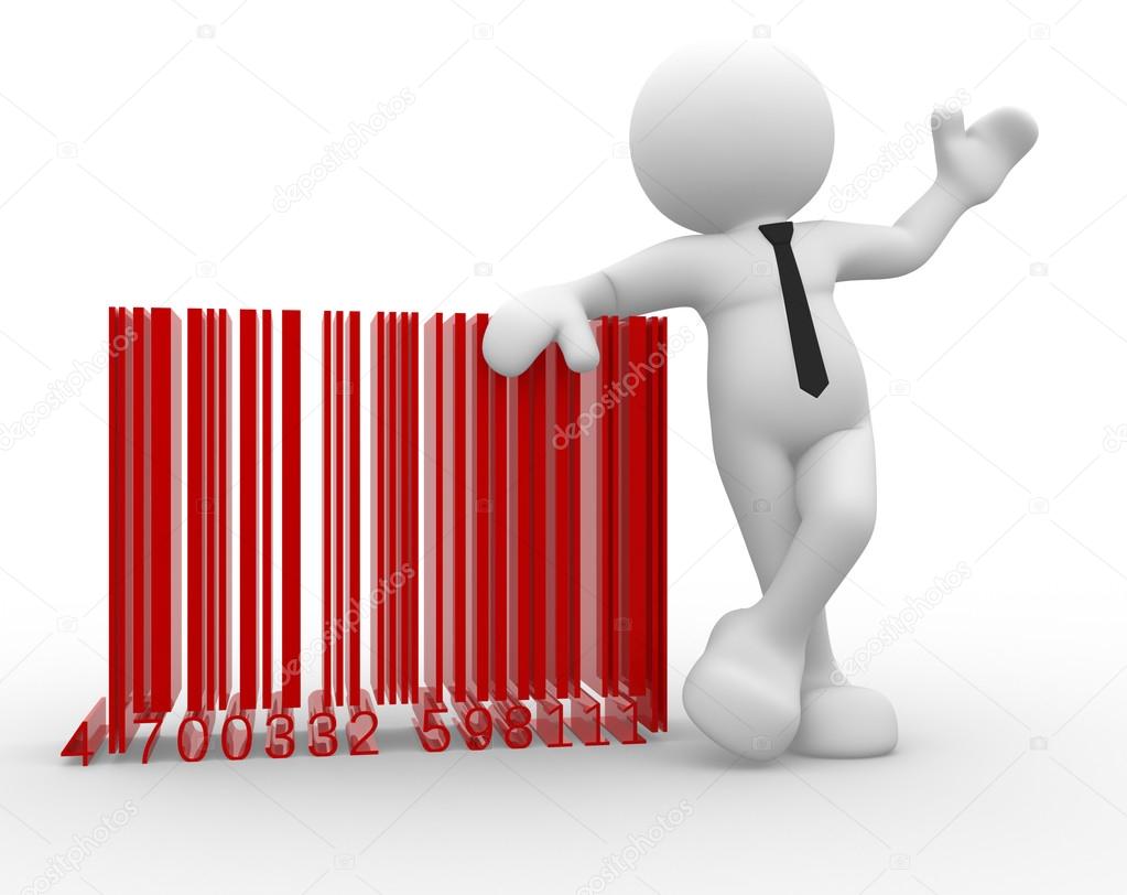 Person and bar code