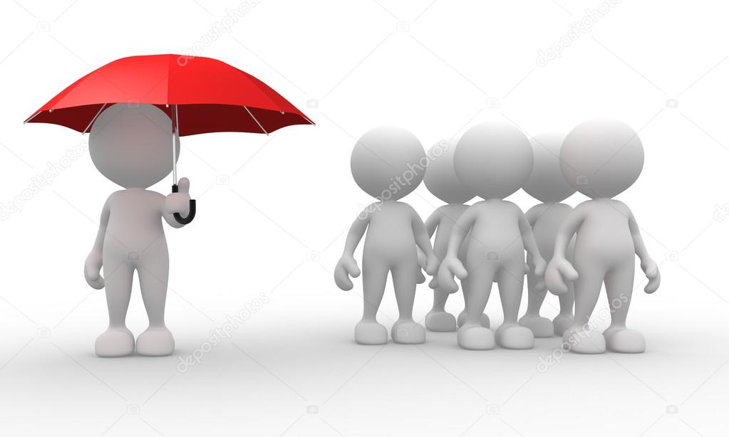 Person holding umbrella