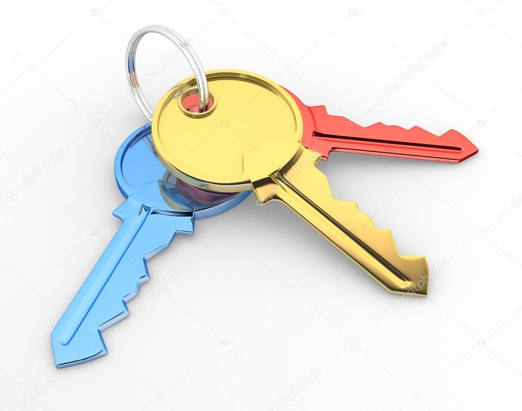 3d illustration of Keys