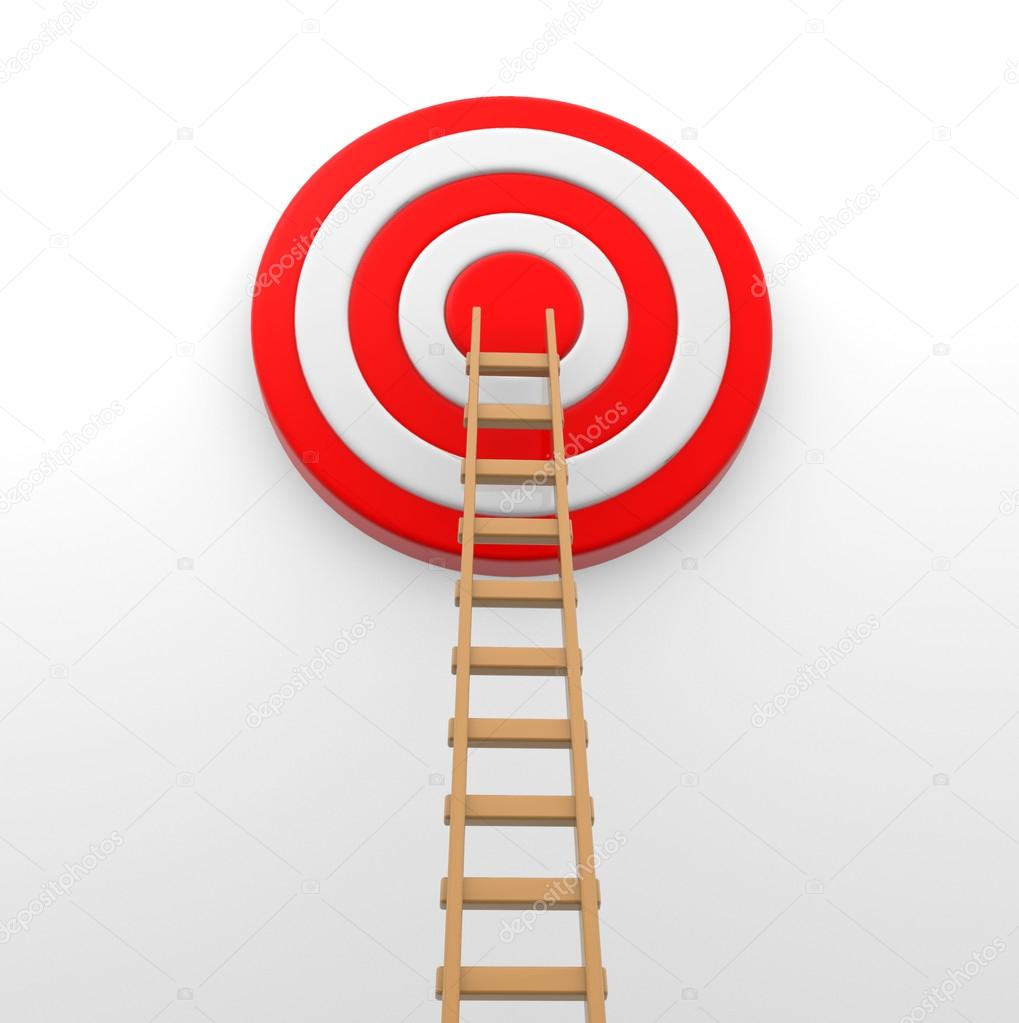 Ladder to middle of target — Stock Photo © orlaimagen 60639179