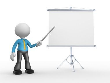 3d adam Flip grafik sunmak.