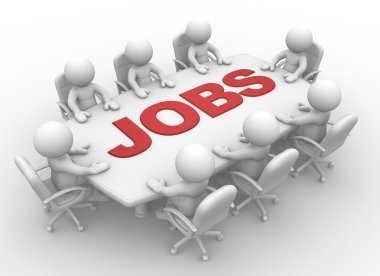 İnsanlar bir konferans masada