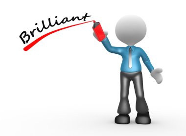 3D adam ve tek kelime harika