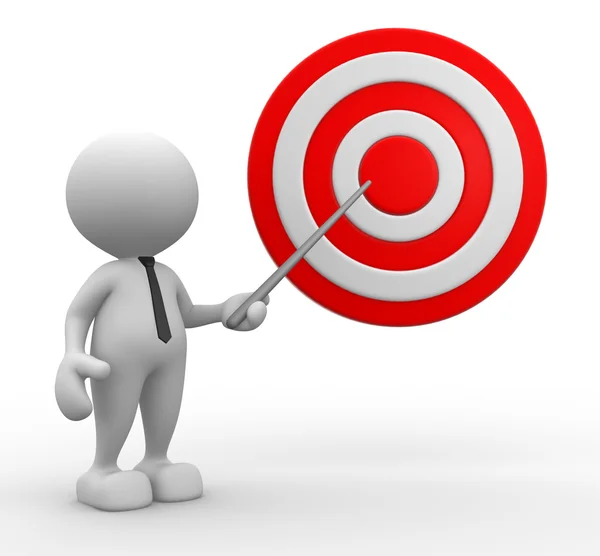 Man pointing a target — Stock Photo, Image