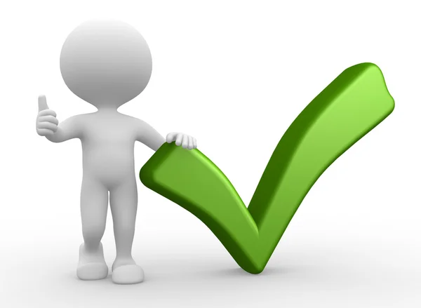 3D adam büyük kene ve yukarı