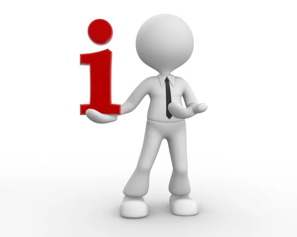 Person and information icon — Stock Photo, Image
