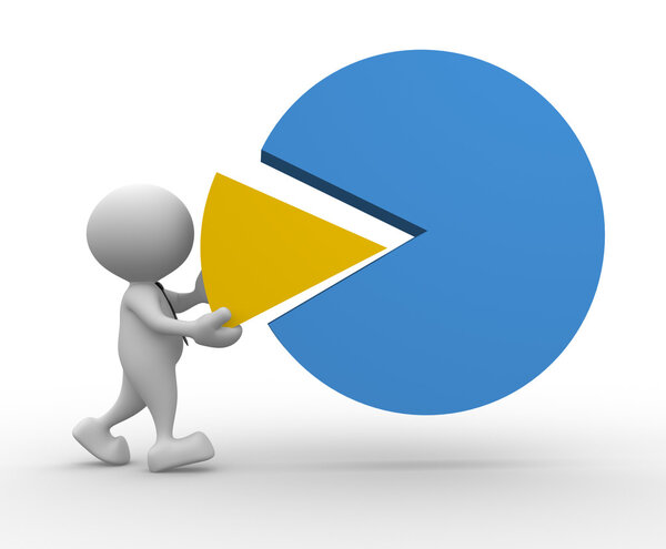 Man with chart financial