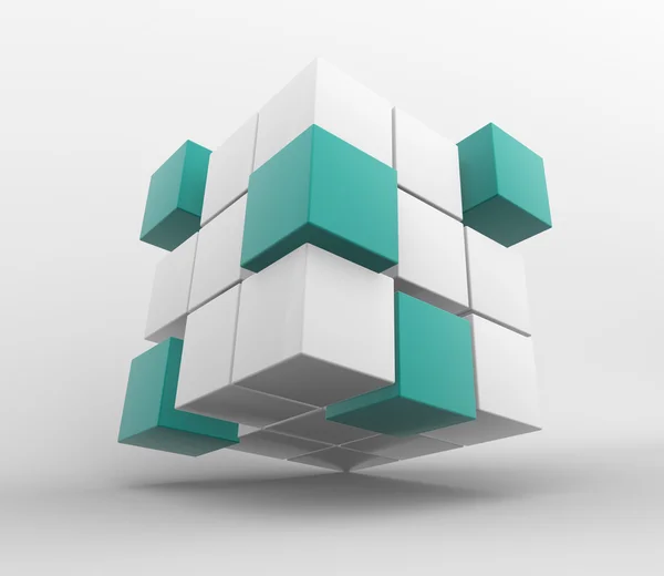 Cubos abstratos 3D . — Fotografia de Stock