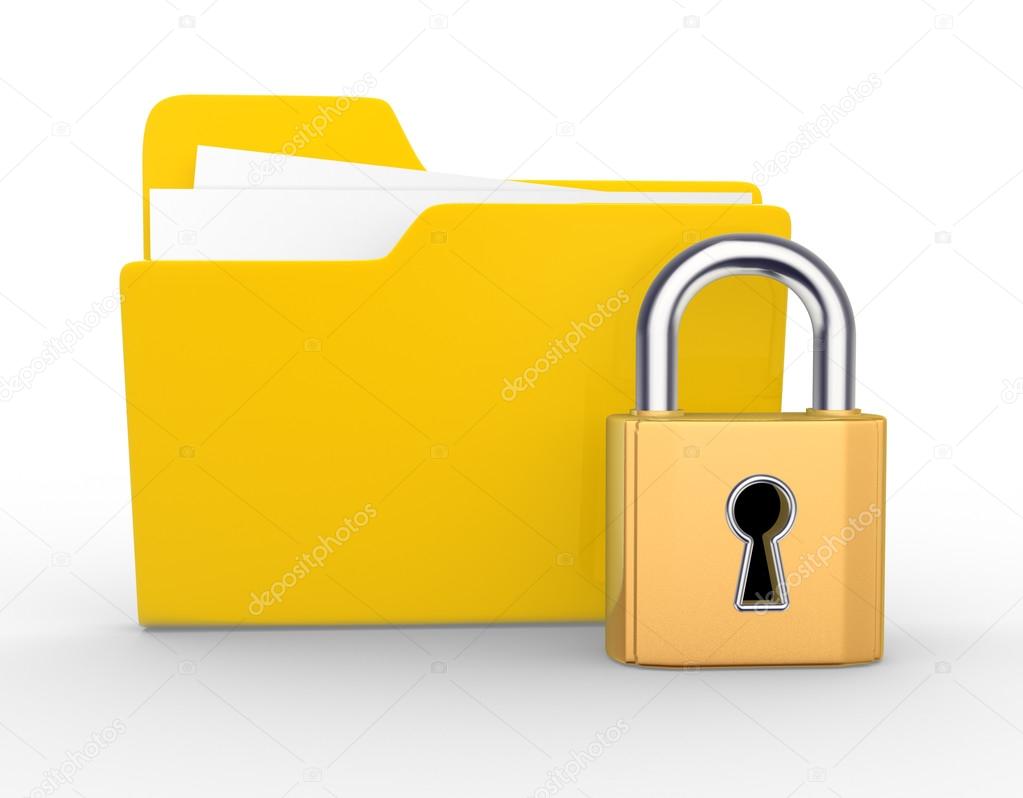 Folder and a lock