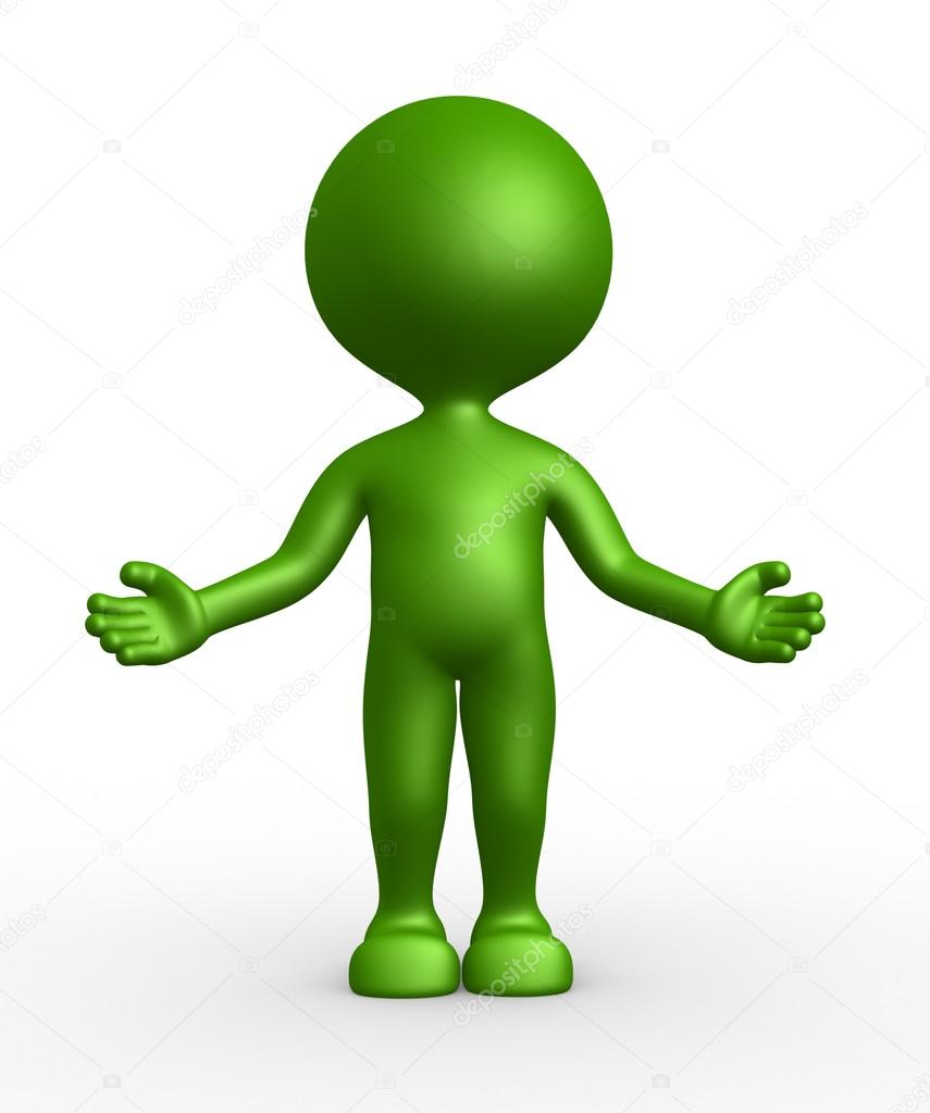 Person with open arms