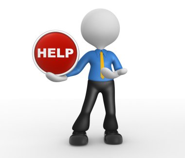 3D adam ve word yardım düğmesiyle