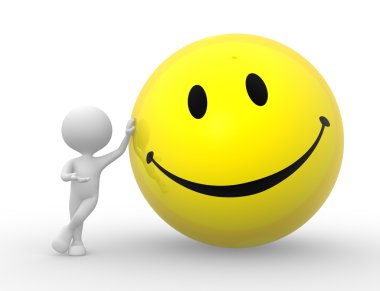 Kişinin gülümseme işareti ile