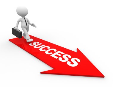 Kişi ve ok kelime başarı ile