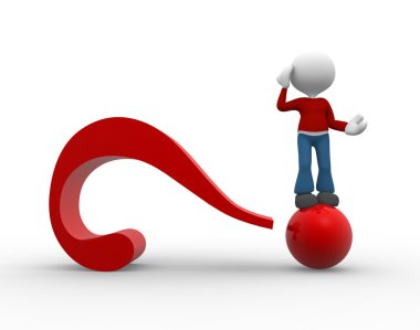 kişi ve soru işareti