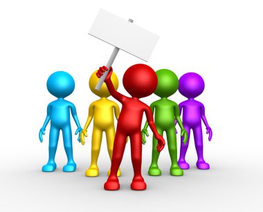 Grup lideri ile bayrak