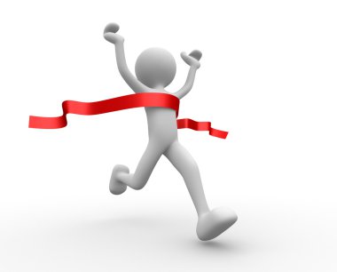 Kişi geçiş bitiş çizgisini