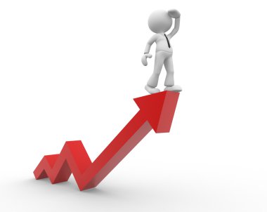 Ok üzerinde duran kişi