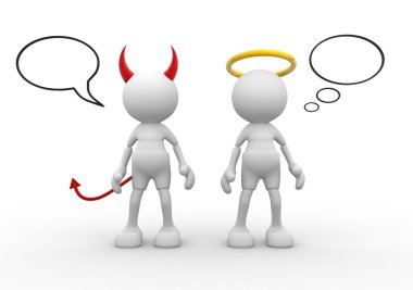 Angel and devil clipart