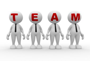 İşadamları grubunda işareti Teamssmen