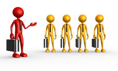 İş adamları ile evrak çantaları